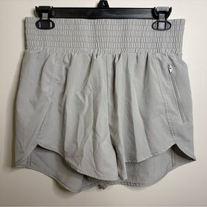 Women’s Gray active Shorts w/built in underwear and pocket